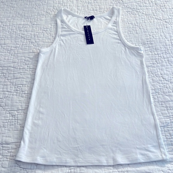 Silk Viscose Tank in Navy